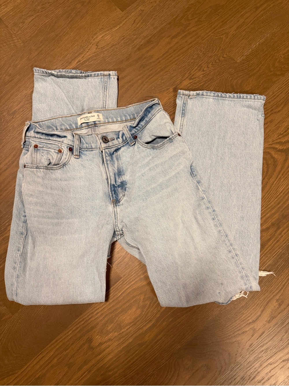 Abercrombie & Fitch Light Blue Straight-Leg Jeans
